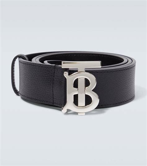 Burberry TB Monogram Leather Belt 